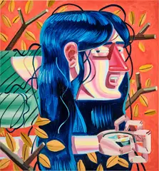 Ákos Ezer, Compass, 2021, oil on canvas