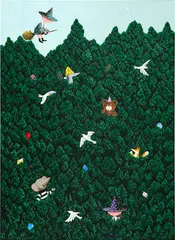 SeHee Byun, Forest #4, 2022, acrylic on canvas