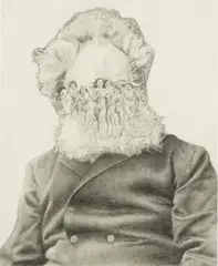 Jim Shaw, Study for Official Portrait #3 (Pillars of Society), 2018, pencil on paper
