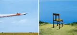 Jing Zhiyong, Two works: (i) Missing from Afar; (ii) Wishful Thinking, 2021, acrylic on board