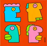 Thierry Noir, Four ways to keep your energy up, 2023, acrylic on canvas