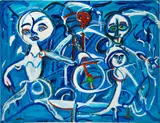 Herbert Gentry, Dance Turquoise, 1978, acrylic on canvas