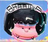 Ana Barriga, MIA!, 2022, oil, enamel, marker, and spray paint on canvas
