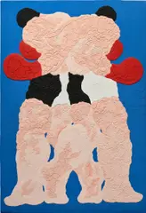 Marco Scarpi, Suiseki, 2022, acrylic and marble dust on canvas