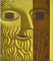 Face Shadow by Nat Meade, 2021-2022, oil on hemp, sold Apr 2025