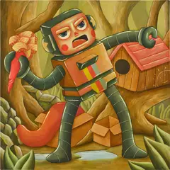 Kapitan, Sashimi Bomber, 2022, acrylic on canvas