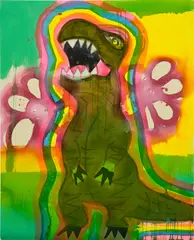 Liz Markus, Untitled (TRex 4), 2021, acrylic on canvas