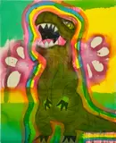 Liz Markus, Untitled (TRex 4), 2021, acrylic on canvas
