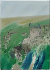 Yu Nishimura, Pair on the bank, 2019, oil on canvas