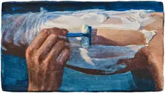 Joseph Yaeger, Prayer is a deep-reading of nothing, 2022, watercolour on gessoed linen