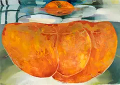 Li Hei Di, Orange Swim, 2021, oil on canvas