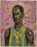 Derek Fordjour, No. 36, 2014, oil pastel, acrylic and newspaper on canvas