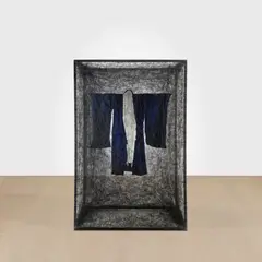 State of Being (Boy’s Kimono) by Chiharu Shiota, 2013, metal, black thread and Kimono, offered Dec 2025