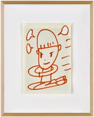 Untitled (Who Snatched the Babies) by Yoshitomo Nara, 2001-2002, pen on paper, sold Dec 2025