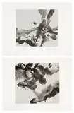 Zao Wou-ki, Two works: (i) Untitled; (ii) Untitled, 2007, etching and aquatints on paper