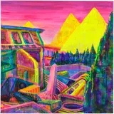 Yuxing Huang, Sunsets on the Outskirts of Cairo, 2012, acrylic on canvas