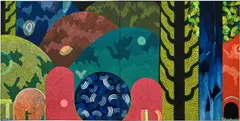 Glendon Cordell, Moving Shadows, 2019, acrylic on canvas, diptych