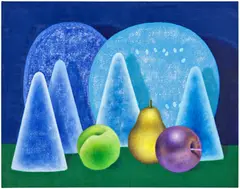 Amanda Baldwin, Triangle Tetrad, 2021, oil and acrylic on canvas