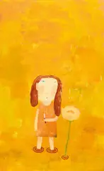 Yoshitomo Nara, Untitled, 1990, acrylic on canvas