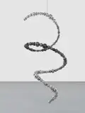 Jean-Michel Othoniel, Black Tornado, 2017, chrome painted aluminum, steel