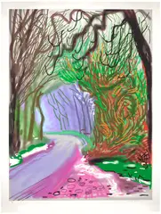 David Hockney, The Arrival of Spring in Woldgate, East Yorkshire in 2011 (twenty eleven) – 1 January, 2011, iPad drawing printed on paper