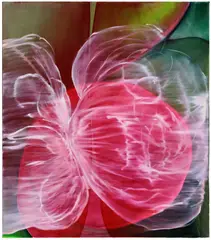 Li Hei Di, Red Peach, 2021, oil on canvas