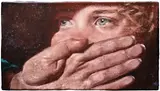 Joseph Yaeger, History is its own denial, 2022, watercolour on gessoed linen