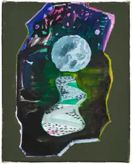 Shara Hughes, Big Moon, 2015, oil and flashe on canvas