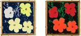 Richard Pettibone, Two works: (i) Andy Warhol, "Flowers", 1964; (ii) Andy Warhol, "Flowers", 1971, acrylic and silkscreen ink on canvas