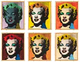 Richard Pettibone, Andy Warhol, "Six Marilyns", 1973, synthetic polymer and silkscreen ink on canvas, in 6 parts