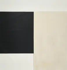 Callum Innes, Exposed Painting: Grey Black, Yellow, White, 1999, oil on canvas