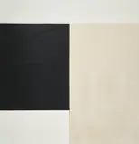 Callum Innes, Exposed Painting: Grey Black, Yellow, White, 1999, oil on canvas