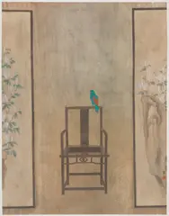 Perch by Lei Xu, 1991, ink and colour on paper, offered Sep 2025