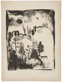 Zao Wou-ki, Paysage au croissant de lune
