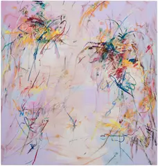 Xiyao Wang, Dawn Blossoms Plucked at Dusk No. 1, 2022, acrylic and oil stick on canvas
