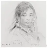 Ai Xuan, Longing - Portrait of a Girl, 2011, charcoal on paper