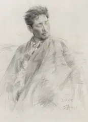 Ai Xuan, Father and Daughter on Highland, 2004, charcoal on paper