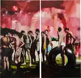 Yukimasa Ida, Sky –red light–, 2016, oil on canvas, diptych
