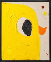 Szabolcs Bozó, Nico, 2020, acrylic and oil stick on canvas
