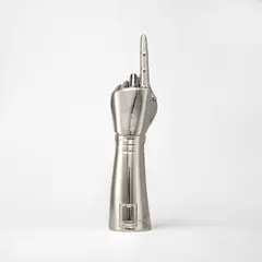 A Touch of Mercury by Hajime Sorayama, titanium plated porcelain, offered Dec 2025