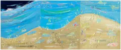 Rafa Macarrón, Untitled, 2008, mixed media on canvas, triptych