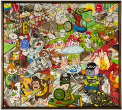 One Way Marathon by Hun Kyu Kim, 2021, pigment on silk, sold Dec 2025