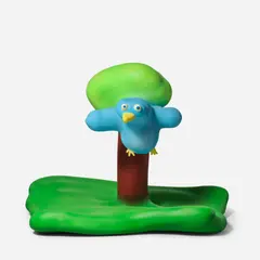 Austin Lee, Bird With Tree, 2020, painted bronze