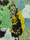 Grapes (see F. & S. 191) by Andy Warhol, 1979, Unique screenprint in colours, on green wove paper, the full sheet, sold Mar 2025