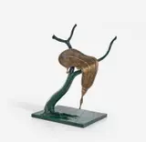 Le profil de temps (Profile of Time) (D. 615) by Salvador Dalí, 1977/1984, Bronze sculpture with gold, green and brown patina, sold Mar 2025