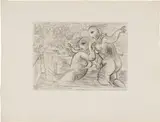 Pablo Picasso, Les baigneuses surprises (The Surprised Bathers), plate 14 from La Suite Vollard (Bl. 194, Ba. 355), 1933, Etching, on Montval laid paper watermarked Vollard , with full margins