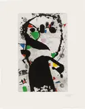 Joan Miró, Maître à bord (Master on Board), from People of the Sea (D. 1280), 1990, Aquatint and drypoint in colours with carborundum, on BFK Rives paper, with full margins