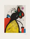 Joan Miró, La môme crevette (The Little Shrimp), from People of the Sea (D. 1285), 1990, Aquatint and drypoint in colours with carborundum, on BFK Rives paper, with full margins
