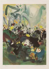 Untitled by Chu Teh-chun, 1994, Lithograph in colours, on wove paper, with margins, sold Mar 2025