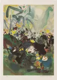 Chu Teh-chun, Untitled, 1994, Lithograph in colours, on wove paper, with margins